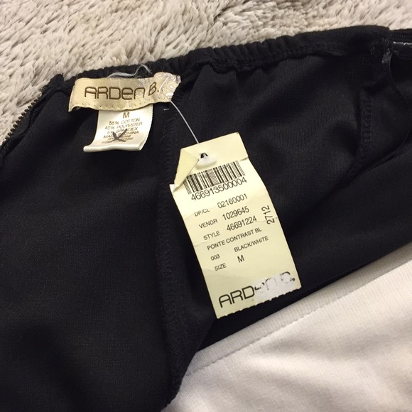 Arden B, Black/white, strapless cocktail dress, M - Picture 6 of 8